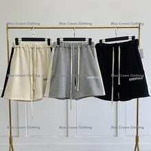 2021 New Hot Essentials shorts New 100% 1:1 Sweatshorts Kanye West Jerry Lorenzo Oversized Shortpants hiphop cotton shorts