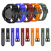 

Silicone Strap Men's Pin Buckle Watch Accessories Fits Garmin Fenix1 2 3 X5 5X Outdoor Sports Rubber Watch Band Wristband Ladies