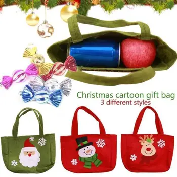 

Snowman Candy Gift Bags Handbag Merry Christmas Storage Package Santa Claus Bag