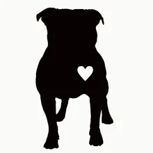 Милый питбуль сердце щенок для Авто/бампер/окно виниловая наклейка наклейки DIY Декор CT1238