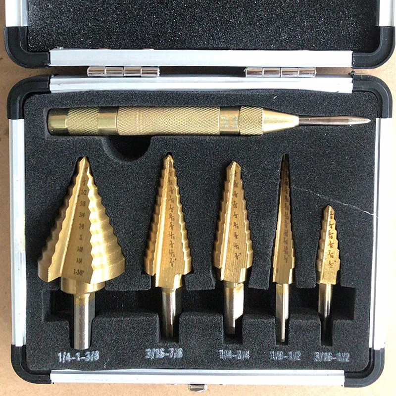 

HSS Step Drill Bit Triangle round handle Steel plate Drilling Attachment