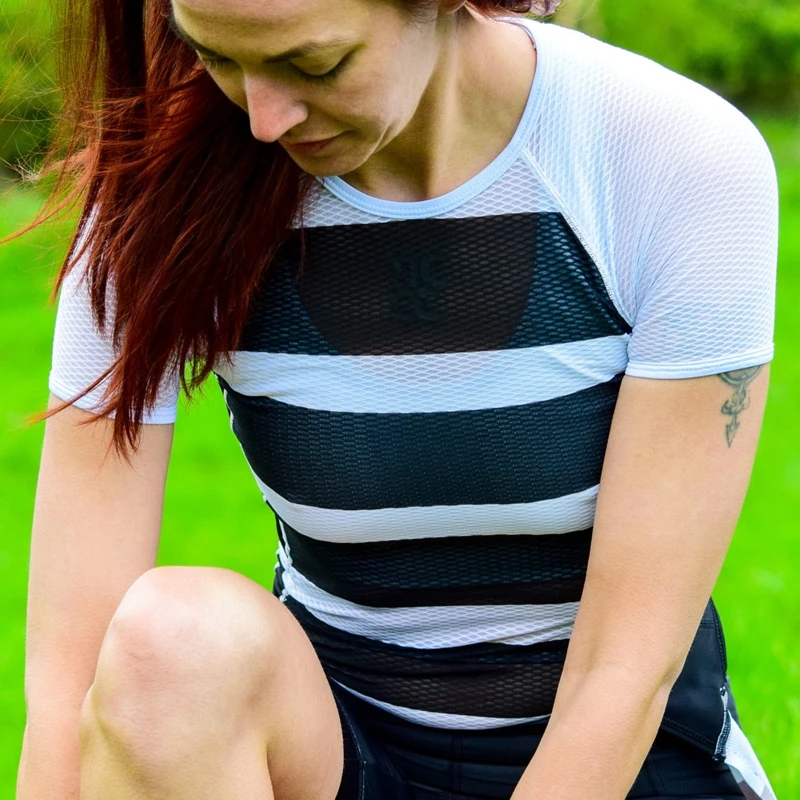 Команда RC Велоспорт baselayer женщины в горошек вело шорты розовый и черный сетки