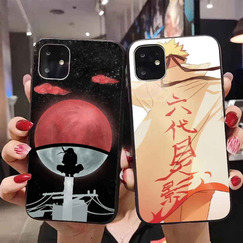 Чехол Naruto Uchiha sasuke kakashi японская модель для iPhone12Pro MAX 11 8 7 6 6S Plus 5 чехол телефона