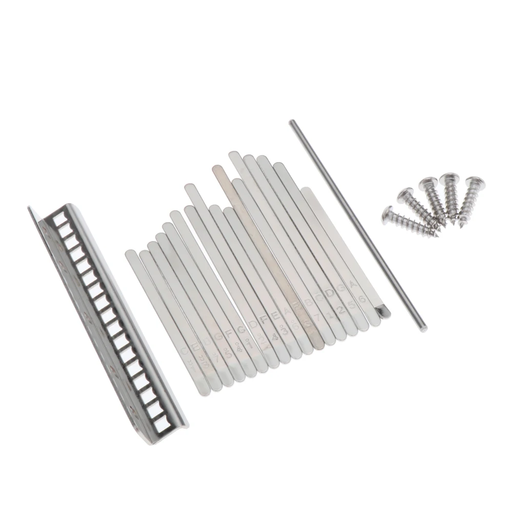 Kalimba 17 Key Note DIY Thumb Piano Steel Keys Bridge w/ Scales Accessories