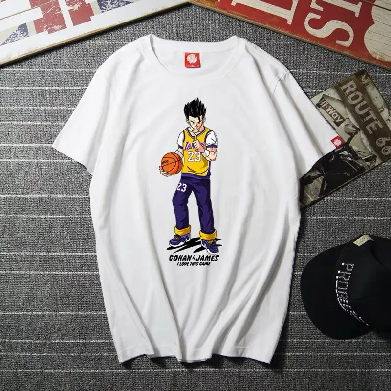 Dragon Z Ball футболка Сон Гоку Супер Saiyan мультфильм Футболка Harajuku японский аниме косплей модные забавные мужские хлопковые с коротким рукавом - Цвет: M