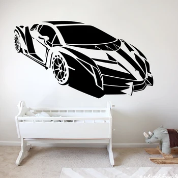 

Large Modern Lamborghini Racing Car Wall Sticker Boy Room Kids Room Sports Automobile Vechile Wall Decal Bedroom Vinyl Decor