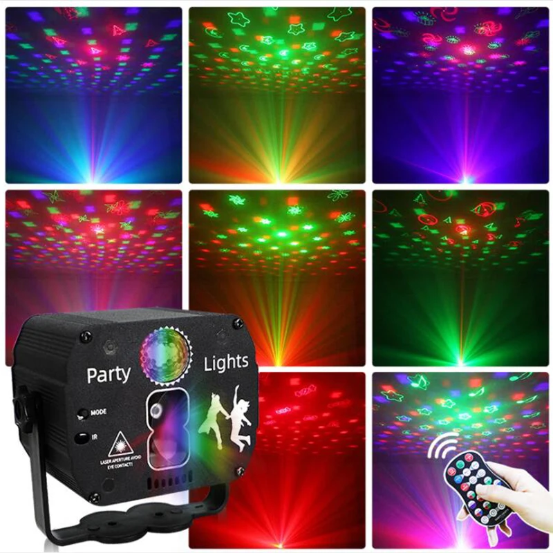 

Новый рождественский лазерный проектор RGB для сцены, проекция, атмосфера, звезда для дома, лампа для дискотеки, DJ-эффектов с голосовым управлением
