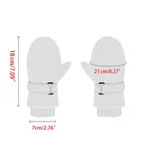 Детские водонепроницаемые лыжные перчатки для мальчиков и девочек, милые зимние противоскользящие варежки с рисунком пингвина, акулы, контрастных цветов