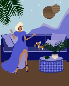 

painting by numbers art paint by number Cartoon blue cat with girl princess