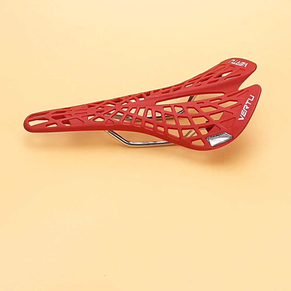 1 шт., 5 цветов, ультрапрочное полимерное армированное пластиковое Велосипедное Сиденье для горной дороги, велосипедное открытое седло, аксессуары для велоспорта - Цвет: Red