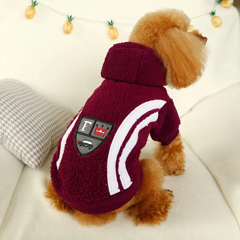 

Warm Fleece Dog Clothes Winter Pet Puppy Dog Coats Patch Design Jacket For Small Dogs Cats Chihuahua Yorkshire Clothing