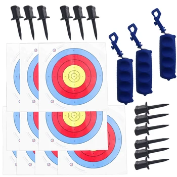 

12Pcs 40*40CM Target Papers +12Pcs Target Nails+3Pcs Arrow Pullers For Practice