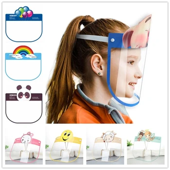 

46 Styles Children Face Shield Full Face Cover Anti-splash Transparent Shield Kids Protective Mask Safely Face Mask Shield Visor
