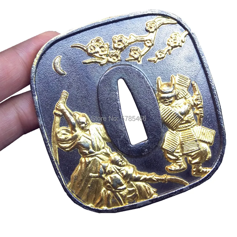 Японский сплав Guard Samurai Tsuba для брикет нож защиты вакидзаси Танто ручной работы |