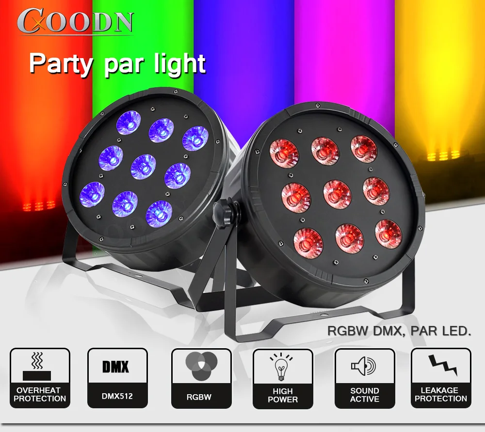 Светодиодный par-прожектор rgbw 9x12 Вт моющийся dmx моющийся светильник led плоский par led dj оборудование диско dj светильник s