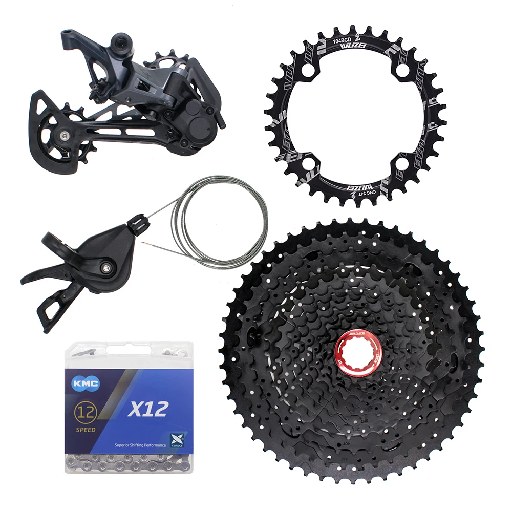 SLX M7100 12 скоростной велосипедный набор 11 50/52T ZRACE Alpha Cassette + цепная колесо цепь KMC X12