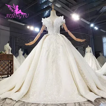 شراءAIJINGYU مرحبا فستان منخفض مخازن هولندا مثير حفل زفاف الزفاف ثوب الزفاف بالإضافة إلى حجم فساتين الزفاف الأفريقية