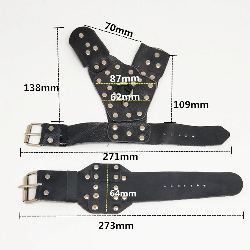 All-steel Laminated Leather Slingshot Fishing Protective Gloves Shooting Accessories Right Hand and Left hand Outdoor Tool