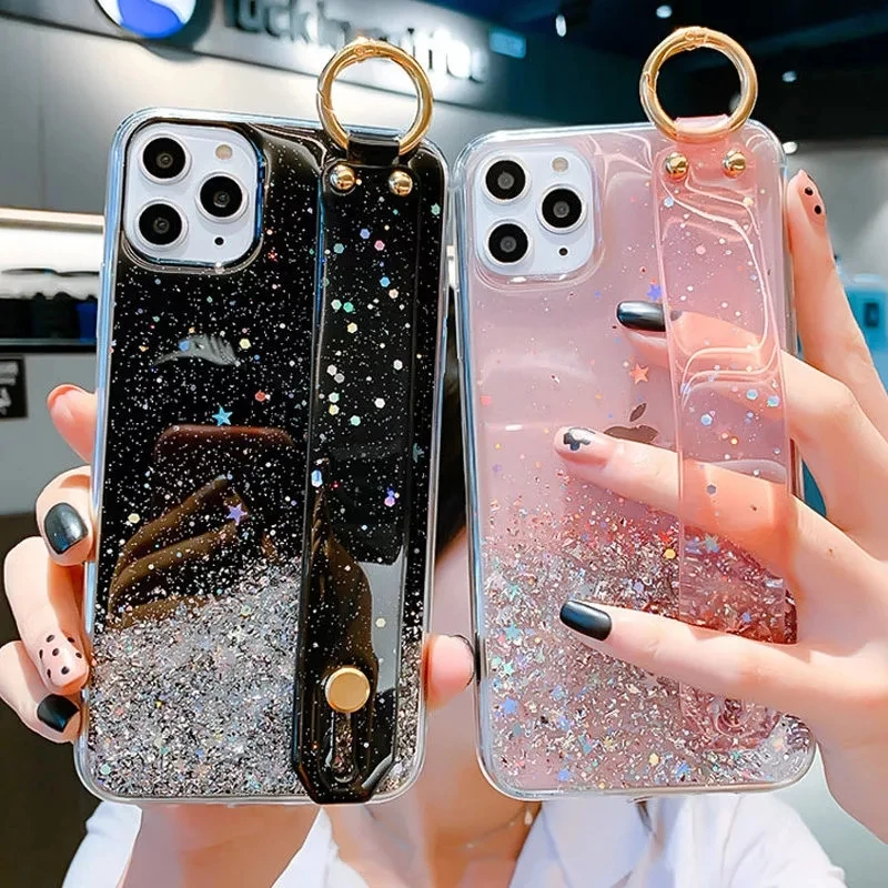 

Strap Glitter Case For Xiaomi Redmi Note 9 8 7 6 10 Pro Max 8T 9T 9C 9A 9S 8A 7A 6A 4X 5 5A Y2 Poco X3 NFC M3 F3 Silicone Cover