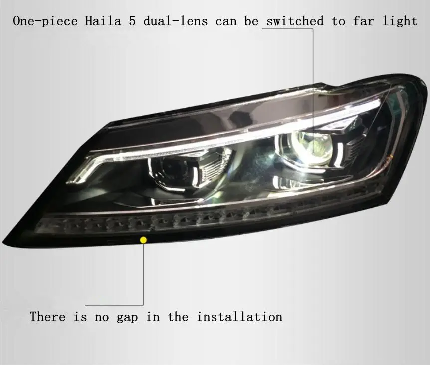 VLAND фабрика для фар автомобиля для Passat ксеноновая фара 2011 с светодиодные ходовые огни+ движущийся сигнал