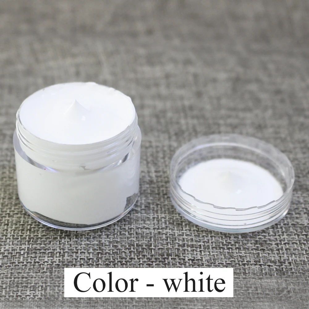 WhiteLeatherColoringPaintCream30mlforSofaBagCarSeatClothe