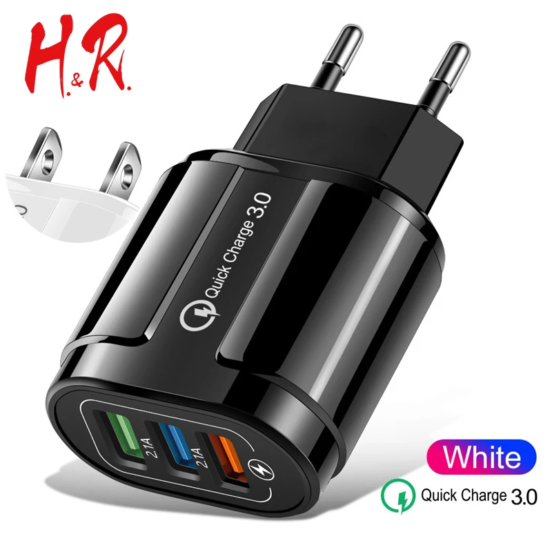 USB Charger Fast For iPhone 12 Samsung Xiaomi Mobile Phone Chargers Quick Charge 3.0 2.0 Adapter EU US Travel Plug | Мобильные