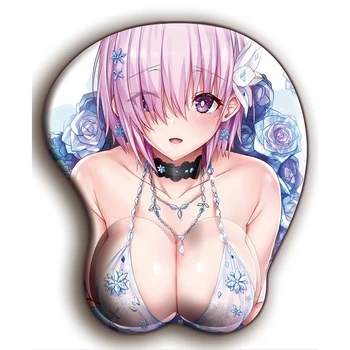 

FFFAS 3D Mouse Pad Sexy Breast Ergonomic Oppai Busty Boob Anime Girl Gamer Wrist Rest Mousepad for Laptop PC