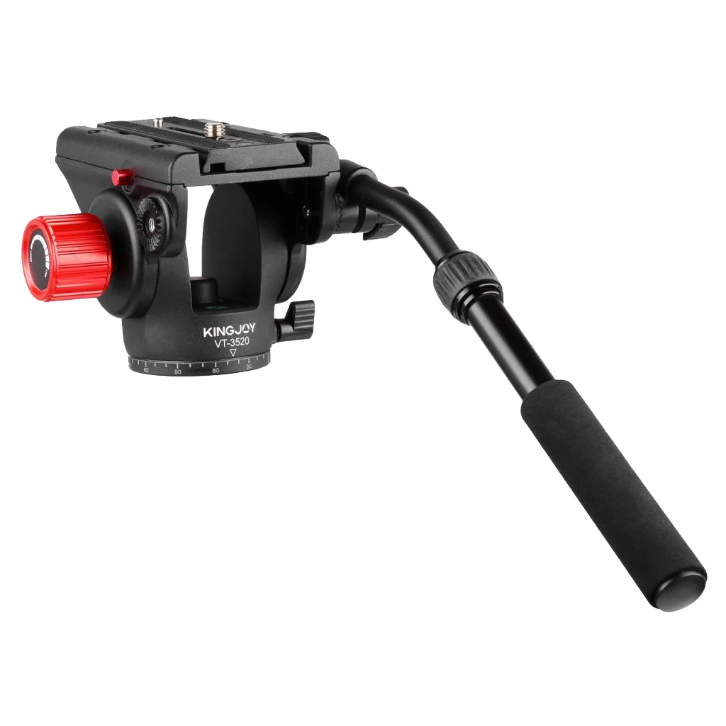 Video Tripod Fluid Head Camera Action Drag Pan Head + Sliding Plate Aluminum Alloy Camera Panorama Handle Head 2020 New