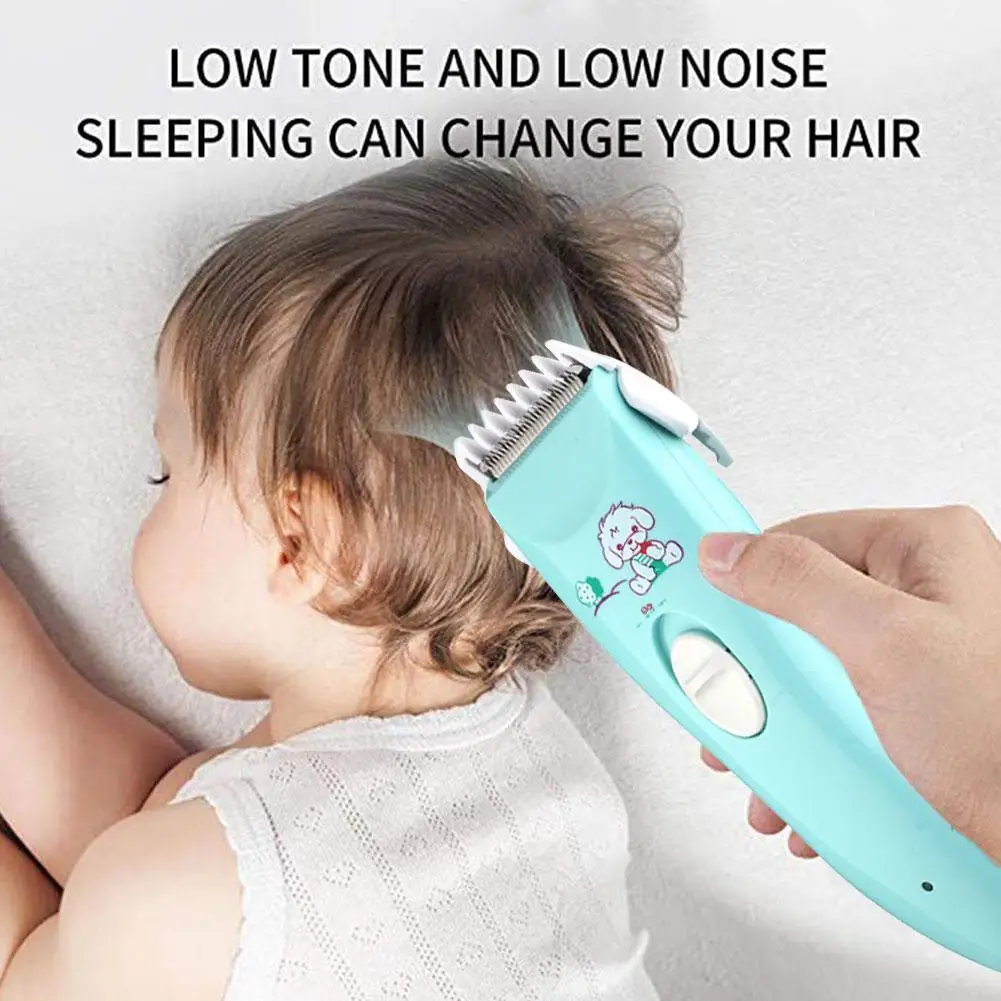 Baby Hair Trimmer Electric Hair USB Baby Shaver Children Rechargeable Low Kid Cutting Noise Cutting Re I1Y5
