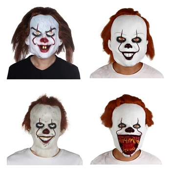 

Patygr Movie It Mask Pennywise Clown Mask Scary Joker Halloween Cosplay Costume Props