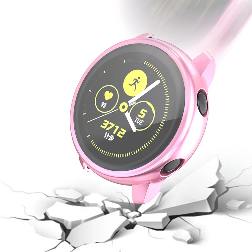 Screen Protector Case for Samsung Galaxy Watch Active 1 Ultra Slim Soft TPU Watch Cover for SM-R500 Protective Bumper Shell