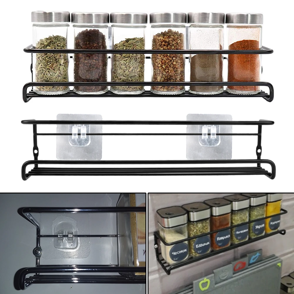 Spice Mount Rack Hanging Racks Organizer Metal Single Wall 最大92OFFクーポン