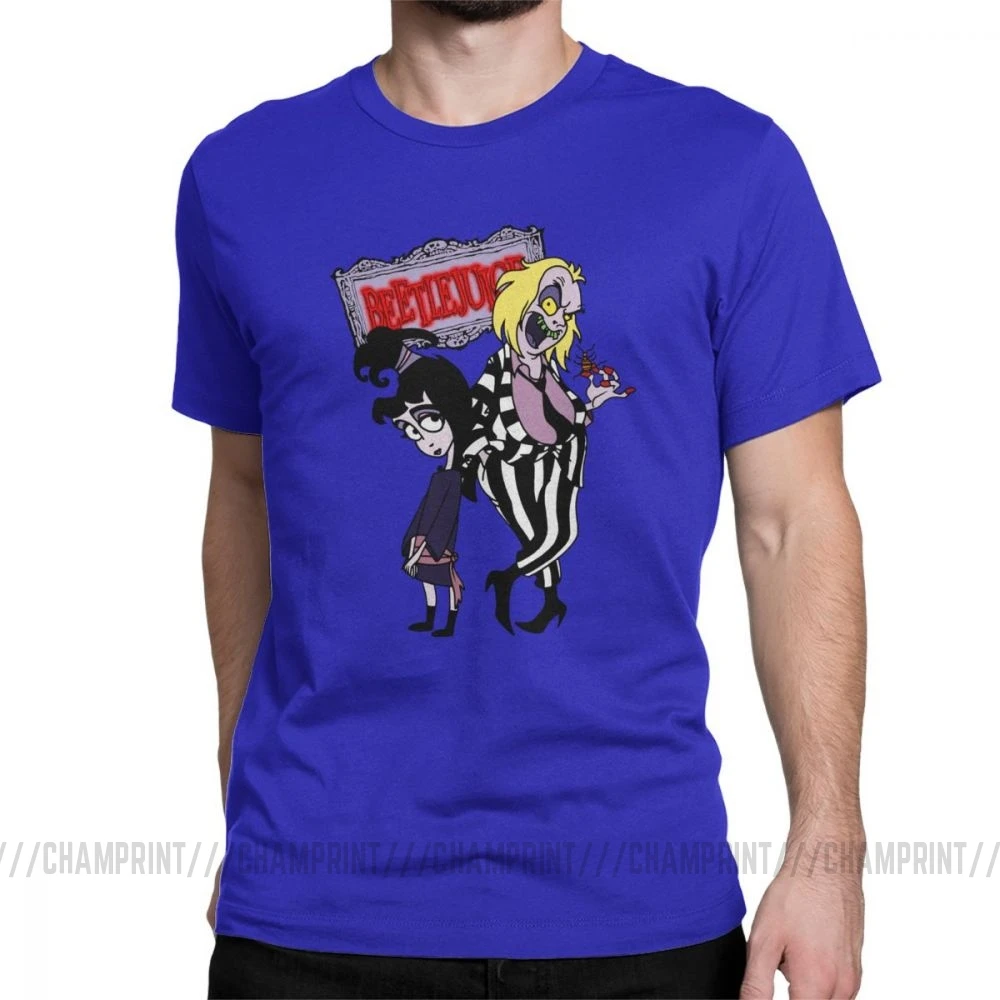 Beetlejuice Лидия группа футболка для мужчин Мода хлопок футболка круглый воротник футболки с коротким рукавом размера плюс Топы - Цвет: Синий