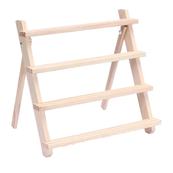 

New Fashion Wooden Stud Earrings Storage Organizer Holder Jewelry Display Earrings Stand Rack Bracelets Holder Assembleable Part