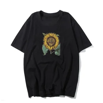 

Shirt Women 2020 New Planet Print Gray Casual Slim Women Tops T-Shirts Plus Size White