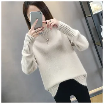 

Turtleneck 2020 Women Sweater Winter Warm Female Jumper Thick Christmas Sweaters Ribbed Knitted Pullover Top Pull Hiver Femme