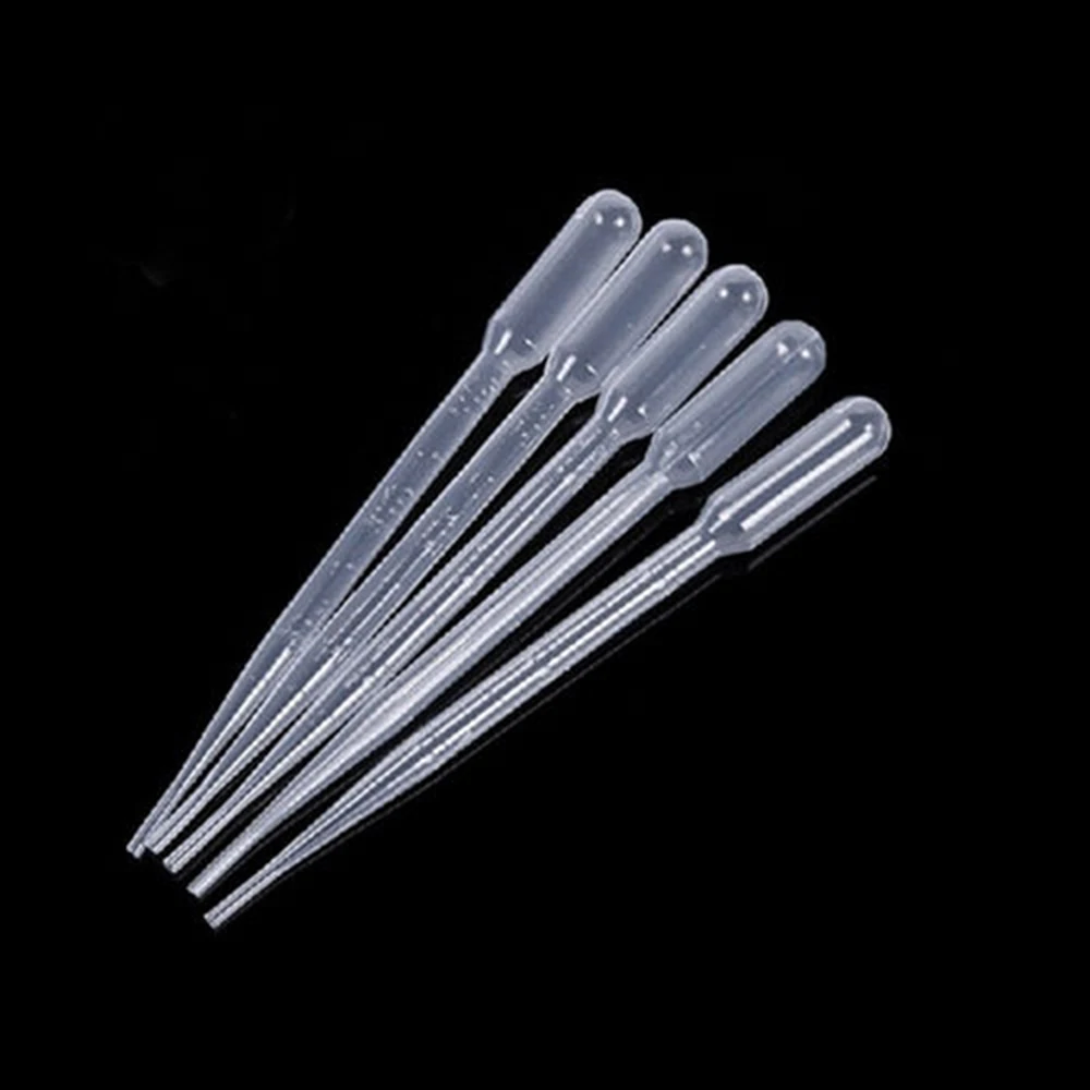 

10 pcs/set 3 ML Transparent Disposable Safe Plastic Eye Dropper Transfer Graduated Pipettes Lab Experiment Supplies