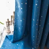Silver Star Children Blackout Curtains For Living Room Blue/Pink Cortinas Kids Boy Girl Bedroom White Tulle Curtains Window 4
