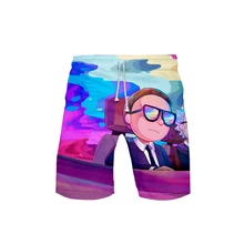 Мужские 3D шорты Рик и Морти, 3D бордшорты, летние новые быстросохнущие мужские шорты в стиле хип-хоп, пляжная одежда, уличная одежда