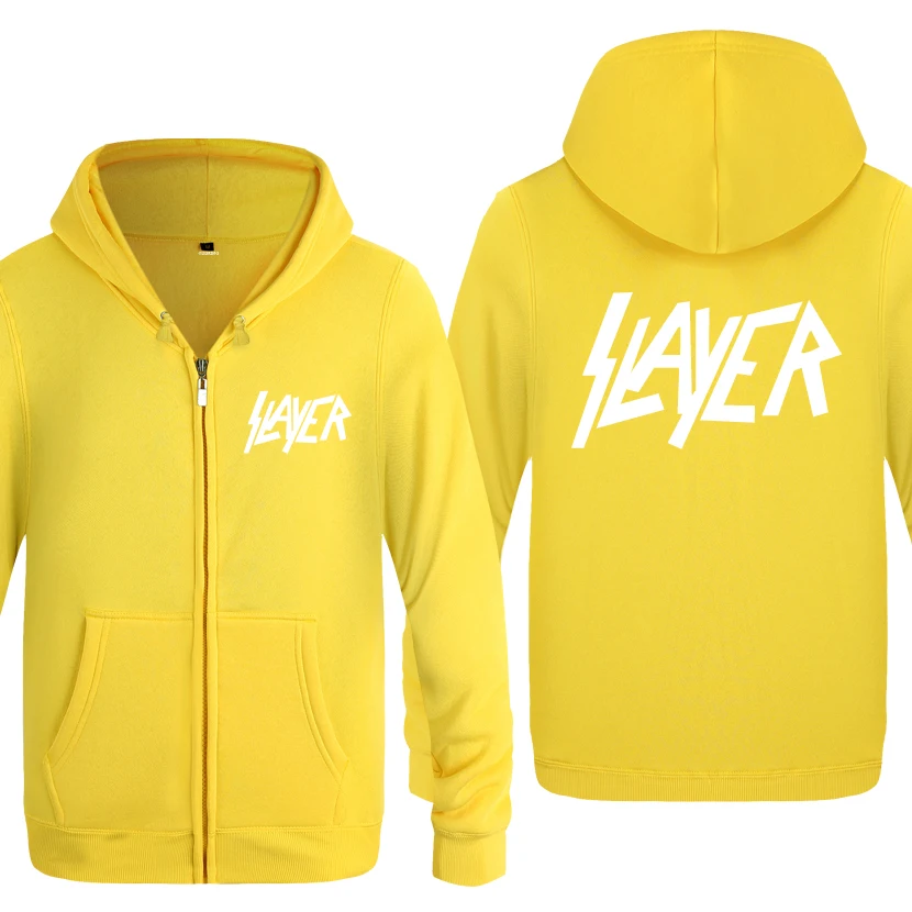 Slayer Рок Группа толстовки мужские мужские s молния с капюшоном флис толстовки кардиганы - Цвет: HUAY BAT