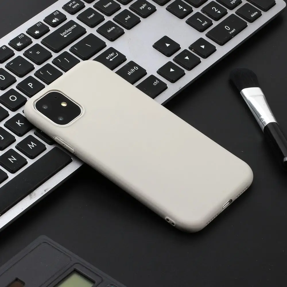 Sunjolly Скраб чехол для телефона для iPhone 11 Pro Max Мягкий ТПУ силиконовый розовый тонкий чехол для iPhone XS MAX XR X 8/7 Plus 6 S/6 Plus