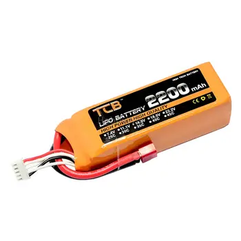 

4S 14.8V 2200mAh 25C LiPO Battery T plug Max 40C Rate Discharge for RC Model Airplane Helicopter FPV Drone
