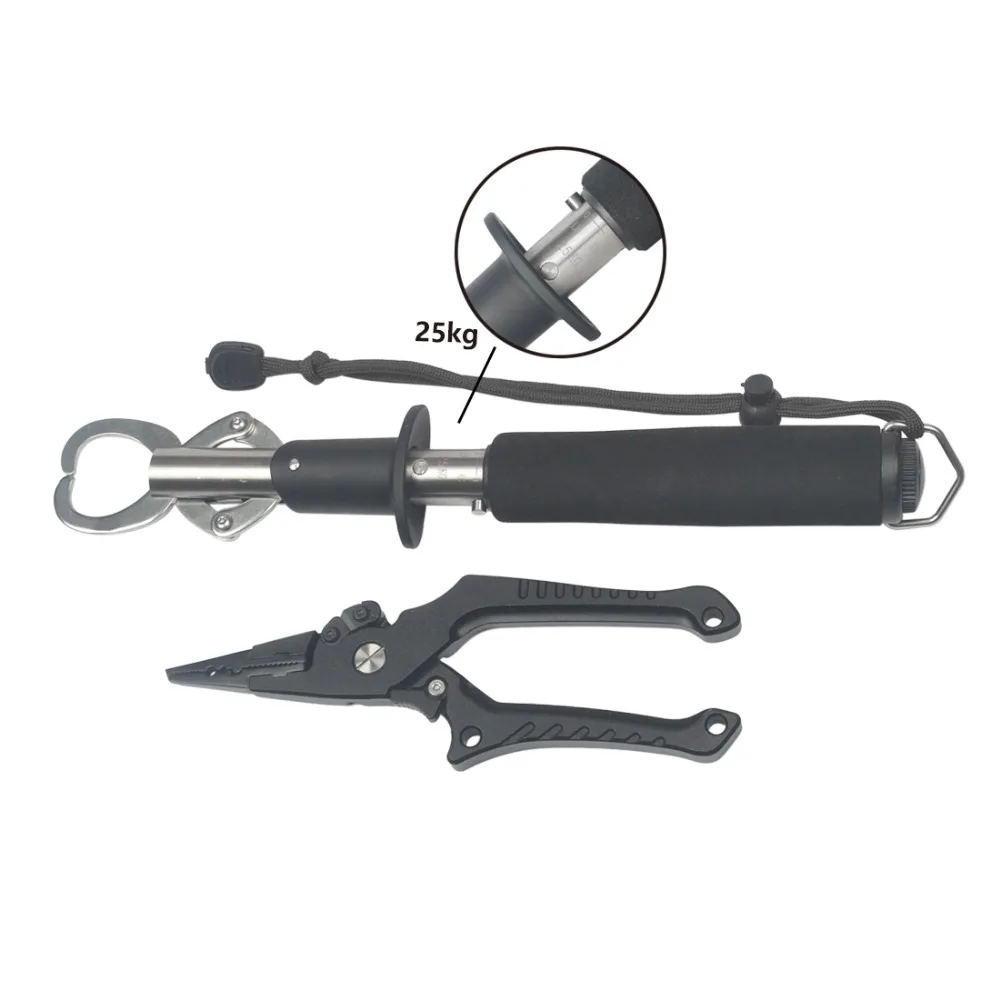 

Stainless Steel Fish Grip Pliers Set Outdoor Grab Fish Lip Flu Professional Fishing Hook Cutters for Fishermen
