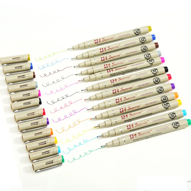 

1 PCS Color Needle Pens Professional Design Drawing Hook Line Signature Gel Pen Student Gift School Office Supplies