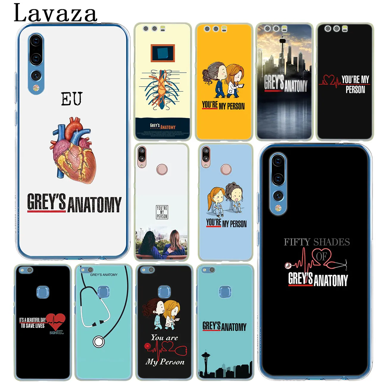Чехол для телефона Lavaza Greys серого цвета с анатомией Huawei Y9 Y7 Prime 2018 2019 Honor 20 10 8 8A 8X 9X 9