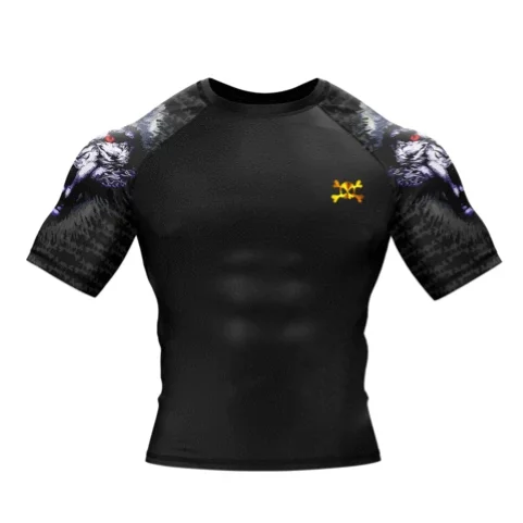 Другое Футболка с рисунком панды на заказ для ММА BJJ, Мужская футболка для тренировки в тренажерном зале, сухая футболка, рашгарды - Цвет: Другое