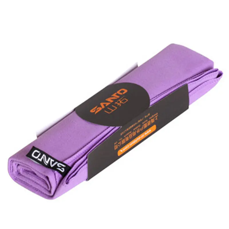 Purple SANTO быстросохнущее полотенце для путешествий на открытом воздухе, полотенце для туризма, микрофибра, компактное пляжное банное спортивное полотенце 31*75 см 7 - Цвет: Purple