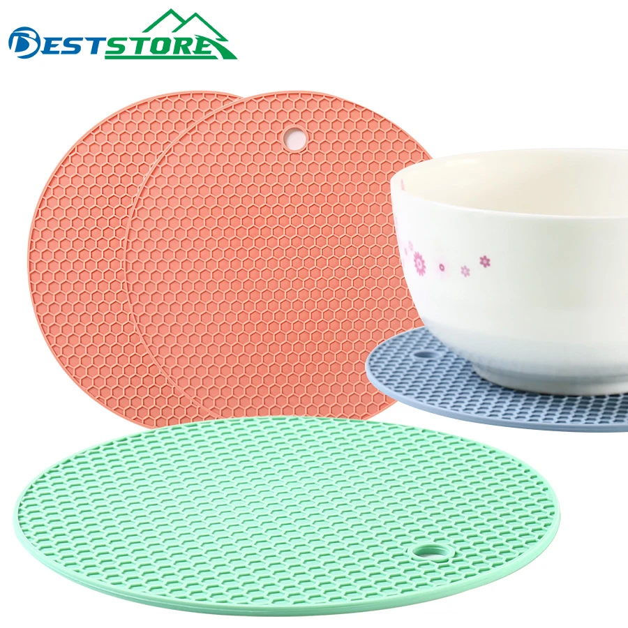 Thin Foodgrade Silicone Dining Cup Mat Antiskid Heat Insulation Heat
