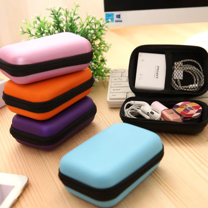 

Earphones USB Cable Storage Bag Headphone Case Container Cable Earbuds Change Storage Bags Travel Waterproof Package Zipper Bag
