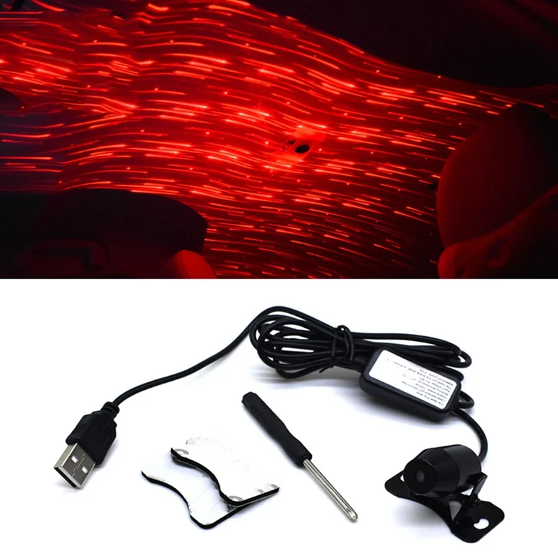 

Car Atmosphere Ambient Star Light DJ Colorful Music Sound Lamp Remote Control Spotlight Voice Control LED Light USB Plug